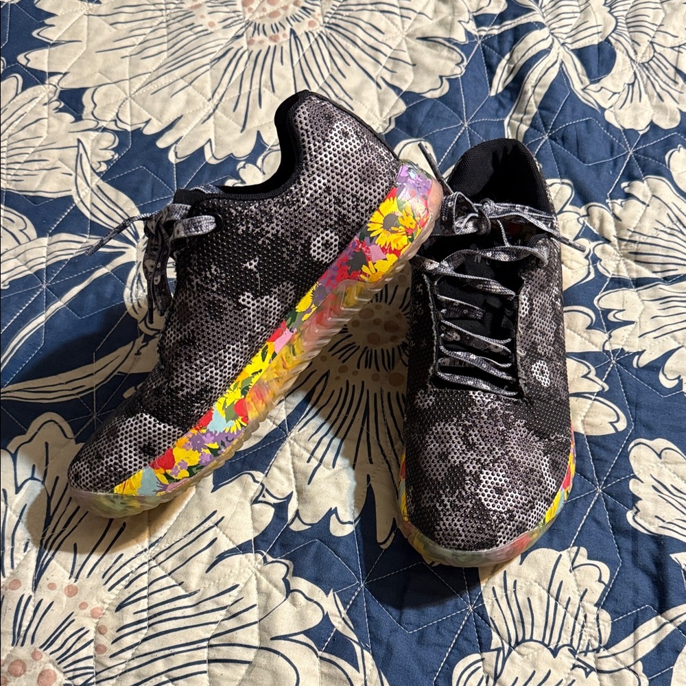 Floral Black Women's Sneakers